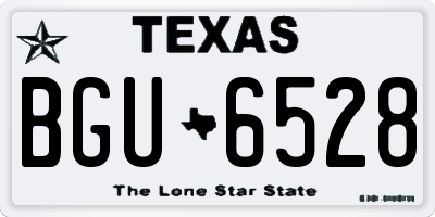 TX license plate BGU6528