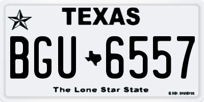 TX license plate BGU6557