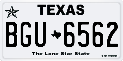 TX license plate BGU6562