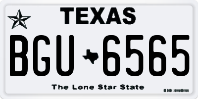 TX license plate BGU6565