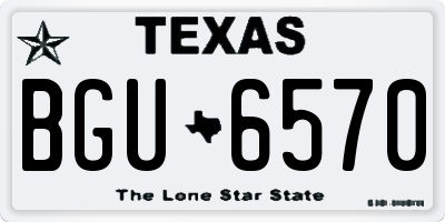 TX license plate BGU6570