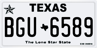 TX license plate BGU6589