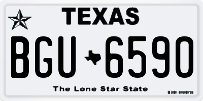 TX license plate BGU6590