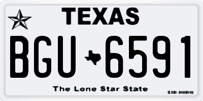 TX license plate BGU6591