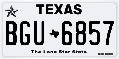 TX license plate BGU6857