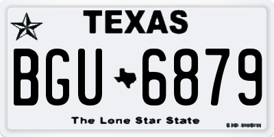 TX license plate BGU6879