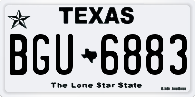 TX license plate BGU6883