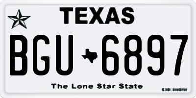 TX license plate BGU6897