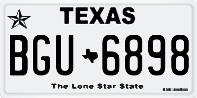 TX license plate BGU6898