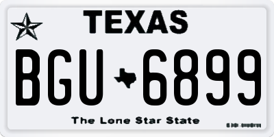 TX license plate BGU6899