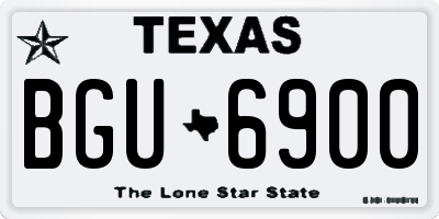 TX license plate BGU6900