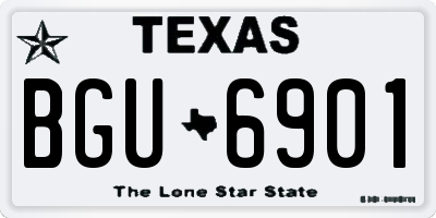 TX license plate BGU6901