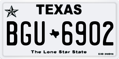 TX license plate BGU6902