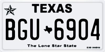 TX license plate BGU6904