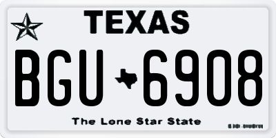 TX license plate BGU6908