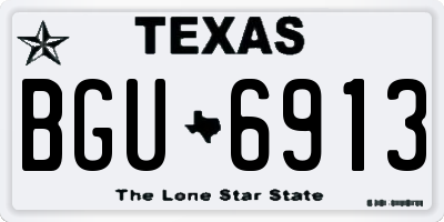 TX license plate BGU6913