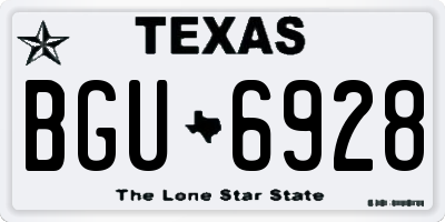 TX license plate BGU6928