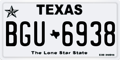 TX license plate BGU6938