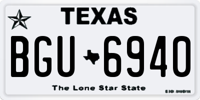 TX license plate BGU6940