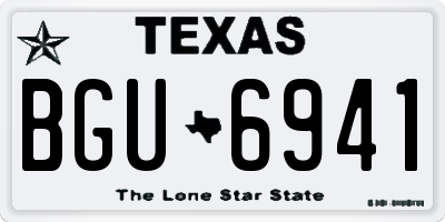 TX license plate BGU6941