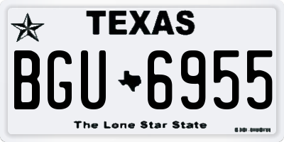 TX license plate BGU6955