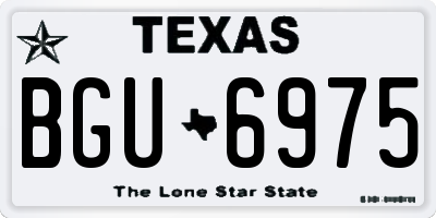 TX license plate BGU6975