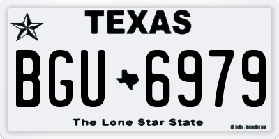 TX license plate BGU6979