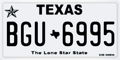 TX license plate BGU6995