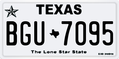 TX license plate BGU7095