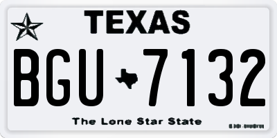 TX license plate BGU7132