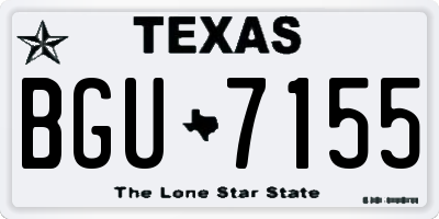 TX license plate BGU7155