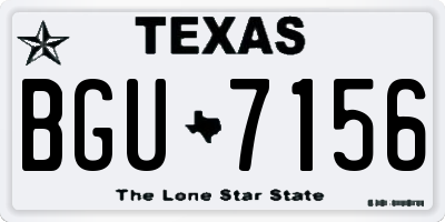 TX license plate BGU7156