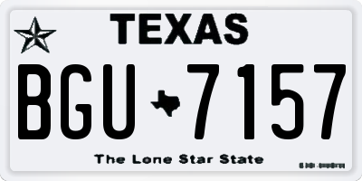 TX license plate BGU7157