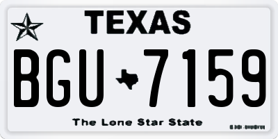 TX license plate BGU7159