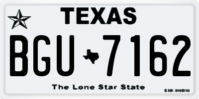 TX license plate BGU7162