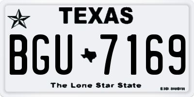 TX license plate BGU7169