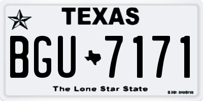 TX license plate BGU7171