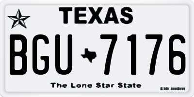 TX license plate BGU7176