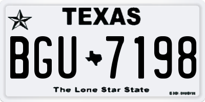 TX license plate BGU7198