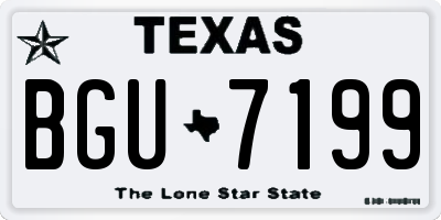 TX license plate BGU7199