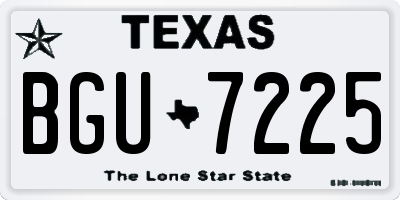 TX license plate BGU7225