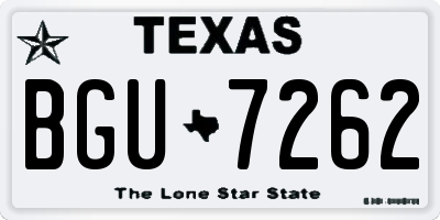 TX license plate BGU7262