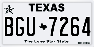 TX license plate BGU7264