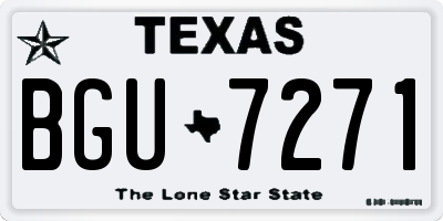 TX license plate BGU7271