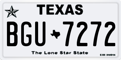 TX license plate BGU7272