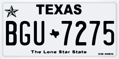 TX license plate BGU7275