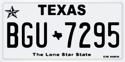 TX license plate BGU7295
