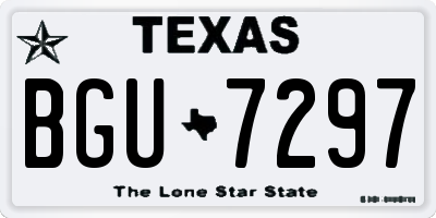 TX license plate BGU7297