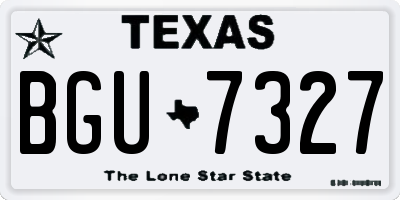 TX license plate BGU7327
