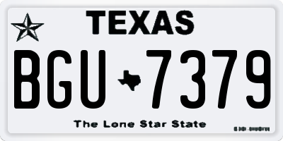 TX license plate BGU7379
